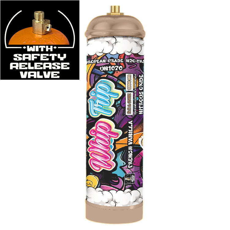 Whip Trip Chargers With Safety Relief Valve 2.2L 1364 GR French Vanilla