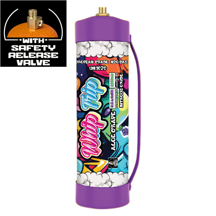 Whip Trip Chargers With Safety Relief Valve 3.3L 2000 GR Aloe Grape