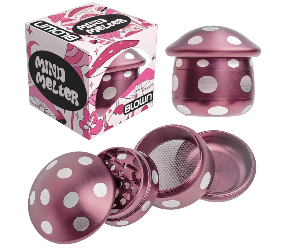 Blown Aluminum Grinder - MIND MELTER - 62.5x59mm Pink
