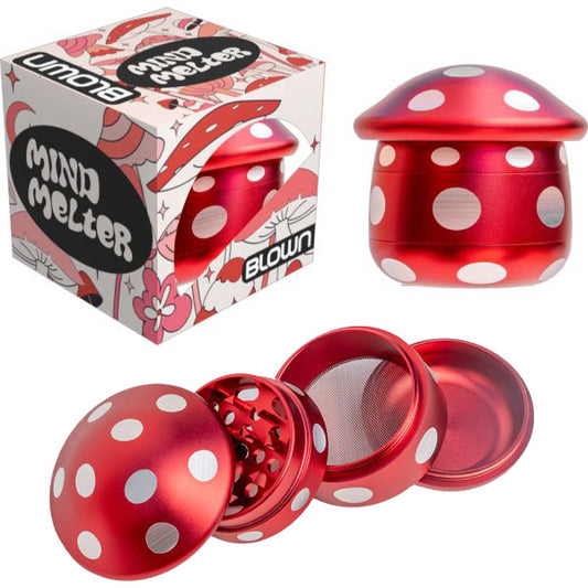 Blown Aluminum Grinder - MIND MELTER - 62.5x59mm Red