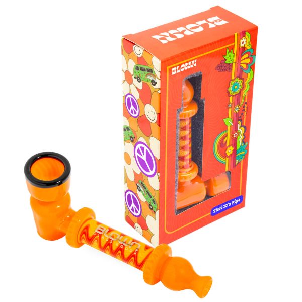 Blown Glass That 70's Pipe 4" Throwback Wig Wag HP in Blown BOX Orange