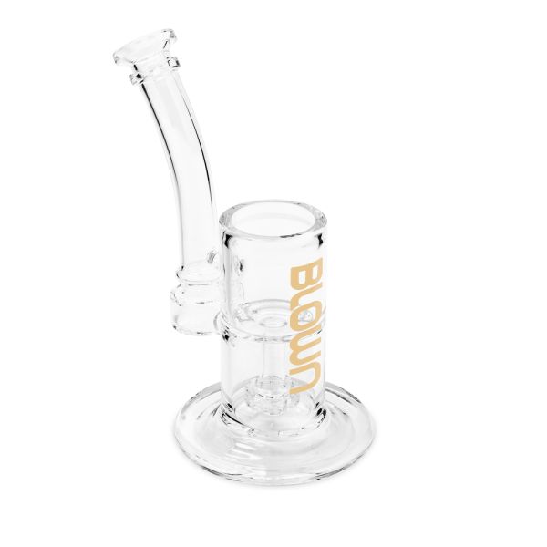 Blown Glass Proxy Bubbler 7.5" Gold