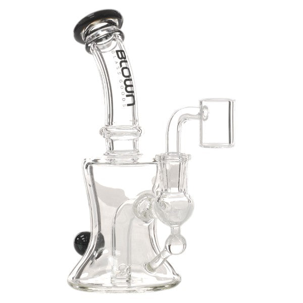 Blown Glass - NEBULOSA - 7.5" Rig w/ Hourglass Shape Black