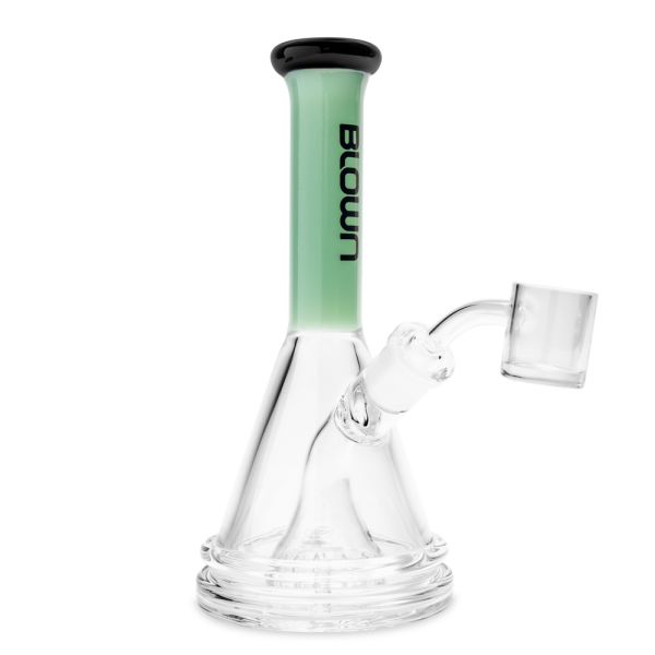 Blown Glass Beaker w/ Fixed shower head w/banger 7.5" Mint