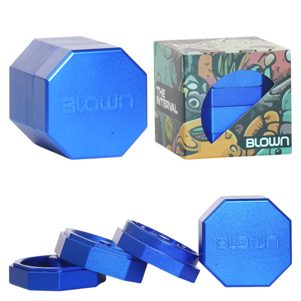 Blown Grinder - INTERVAL style - 66mm Blue