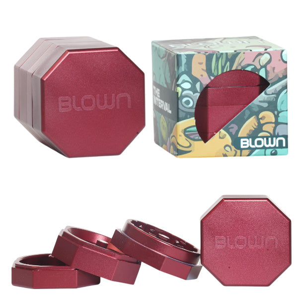 Blown Grinder - INTERVAL style - 66mm Red