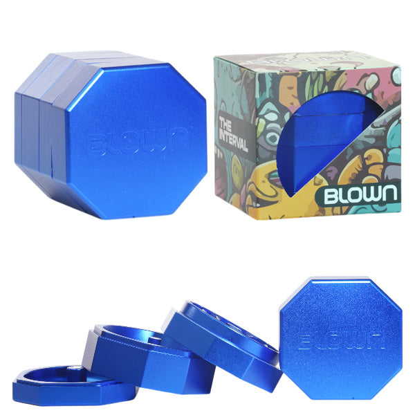 Blown Grinder - INTERVAL style - 75mm Blue