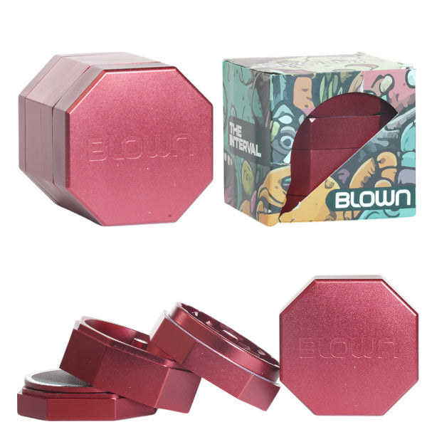 Blown Grinder - INTERVAL style - 75mm Red