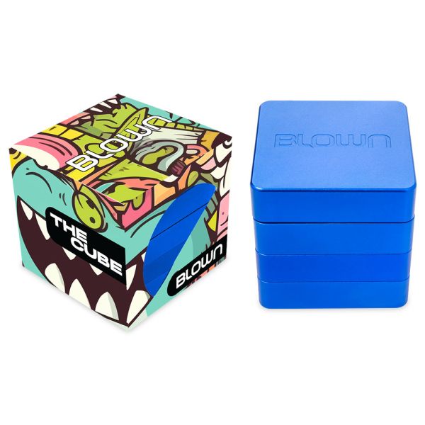 Blown Grinder - CUBE style - 59mm Blue