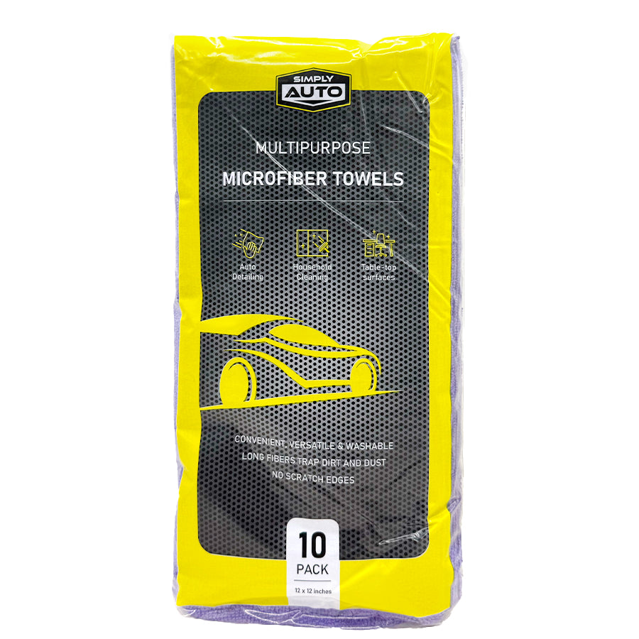 SIMPLY AUTO Auto Accessories EDGELESS MICROFIBER TOWELS 10 CT