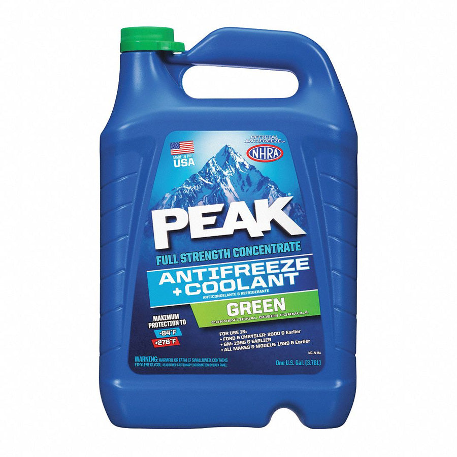 PEAK Additives ANTIFREEZE+COOLANT 1 GL 50/50 PREDILUTED ORIGINAL GREEN