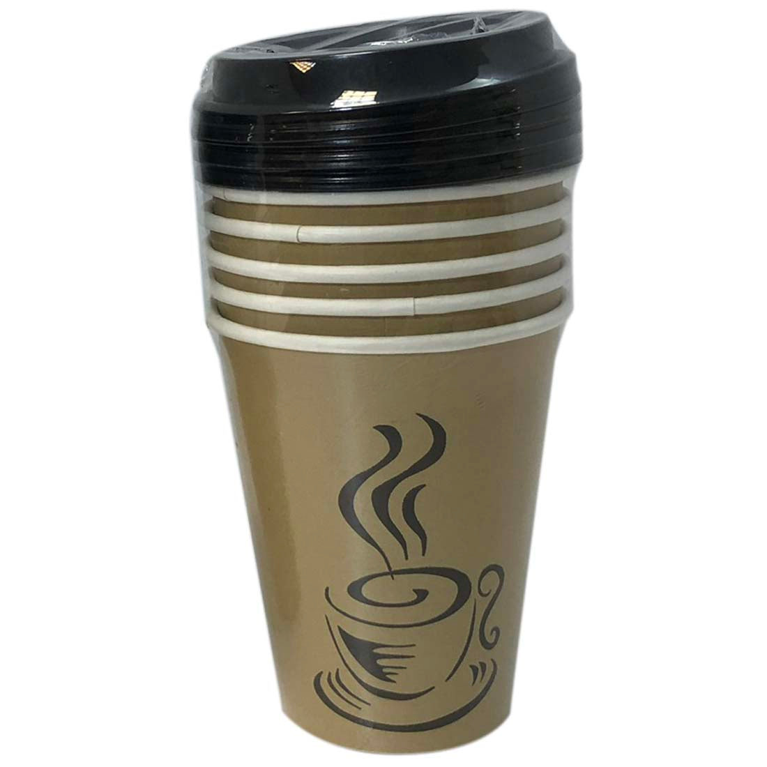 DISPOZEIT Tableware & Towels HOT PAPER CUP 12 OZ 6 CT WITH 6 LIDS