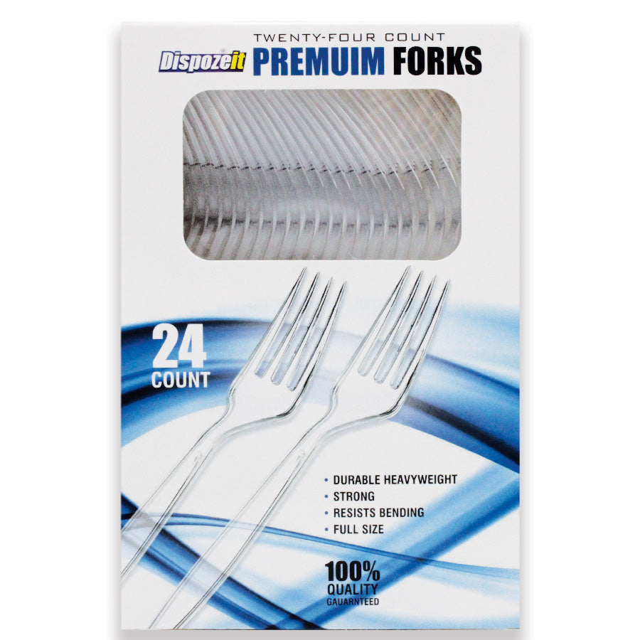 DISPOZEIT Tableware & Towels PLASTIC CUTLERY 24 CT HEAVY DUTY FORK BOXED