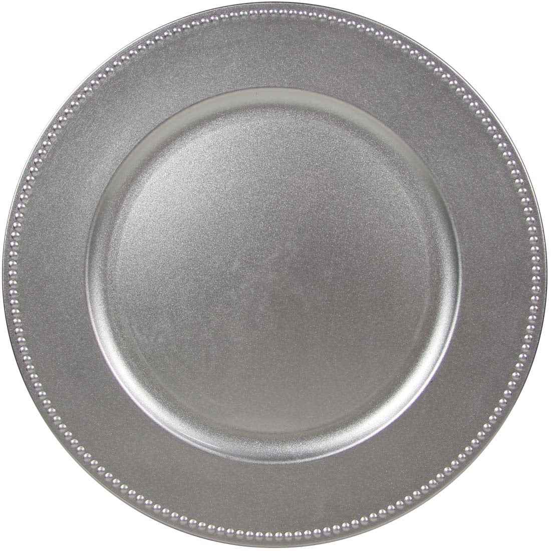 CROWN Tableware & Towels DINNERWARE 13 IN CHARGER PLATE SILVER