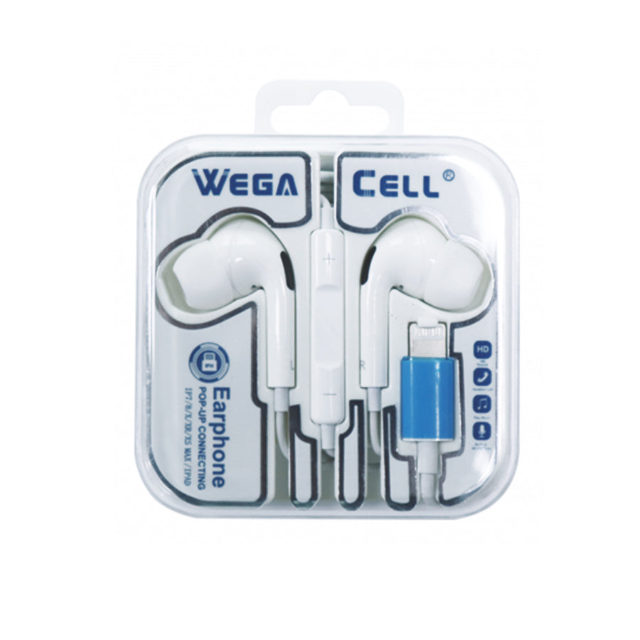 WEGA CELL Home Improvement EARPHONE 1 CT WL-105IPH-HF POP-UP CONNECTING
