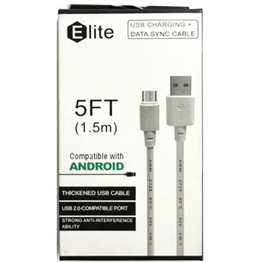 ELITE Home Improvement USB CABLE 5 FT / 1.5 M ANDRIOD