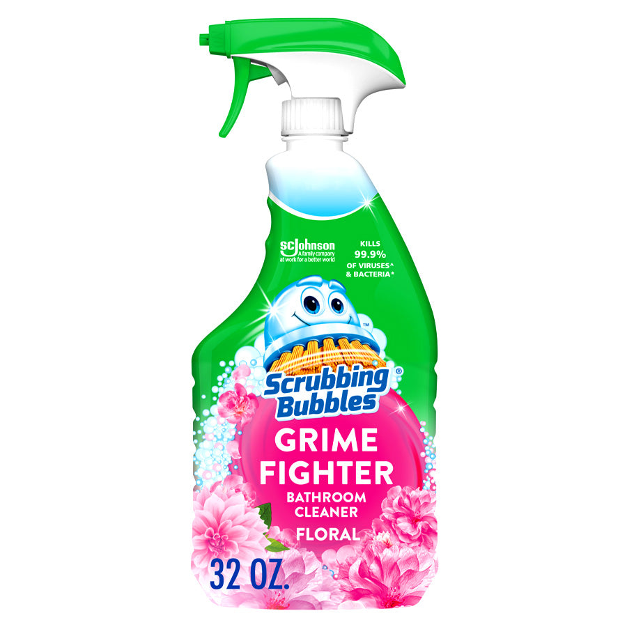 SCRUBBING BUBBLES All Purpose Cleaners DISINFECTANT 32 OZ BATHROOM GIRME FIGHTER WITH TRIGGER FLORAL FUSION