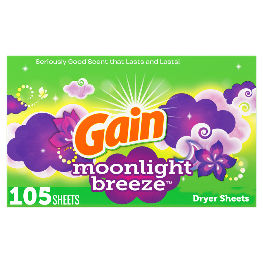 GAIN Laundry DRYER SHEETS 105 CT MOONLIGHT BREEZE