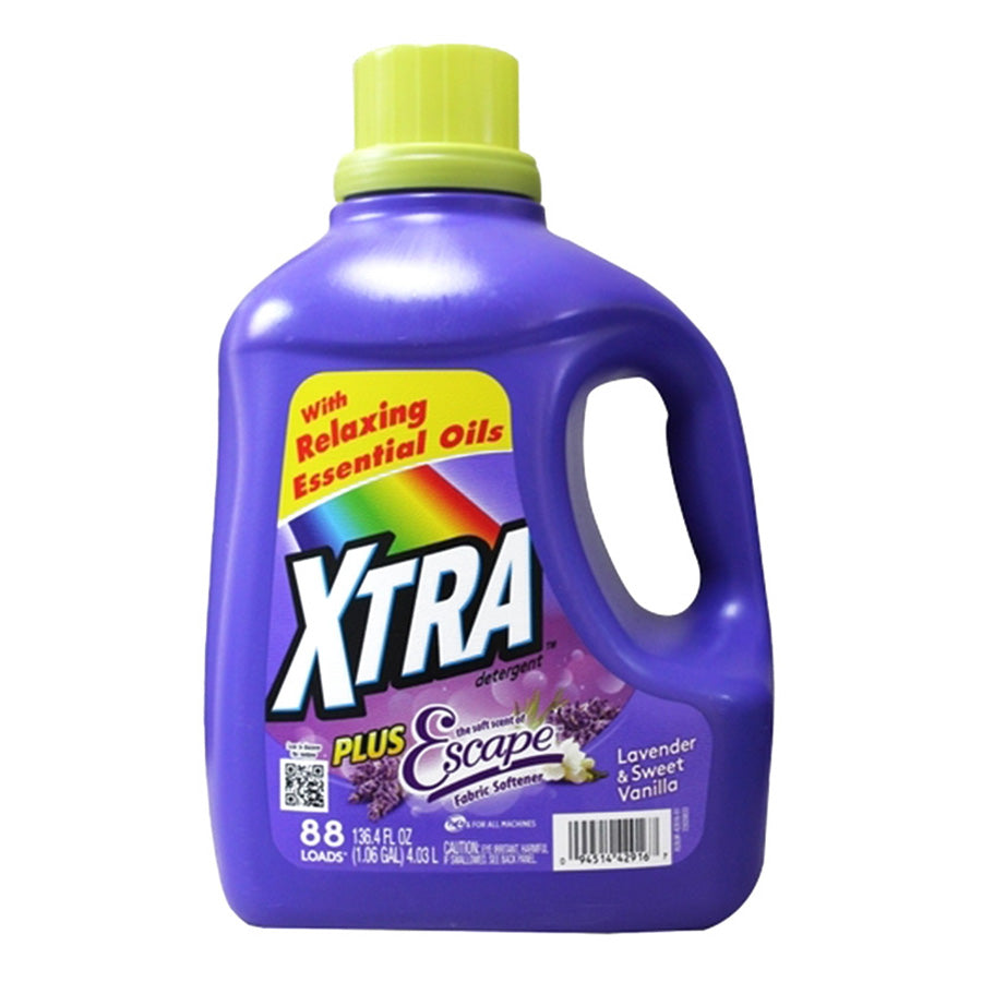 XTRA Laundry LIQUID DETERGENT 136.4 OZ PLUS SCENT OF ESCAPE