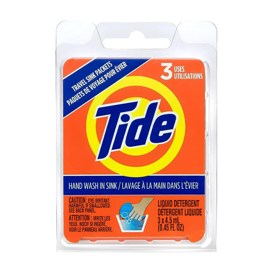 TIDE Laundry LIQUID DETERGENT 3 CT ORIGINAL SINK Pack TRAVEL SIZE