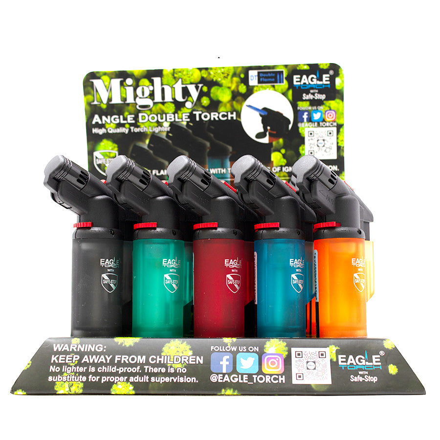 EAGLE Lighters Torch Lighter 1 CT MIGHTY DOUBLE ANGLE Torch (PT158D)