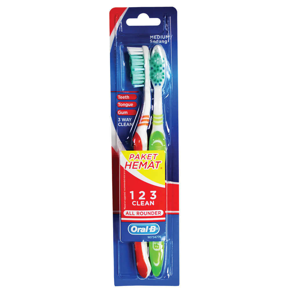 ORAL-B Dental Care TOOTHBRUSH 2 PK ALL ROUNDER MED