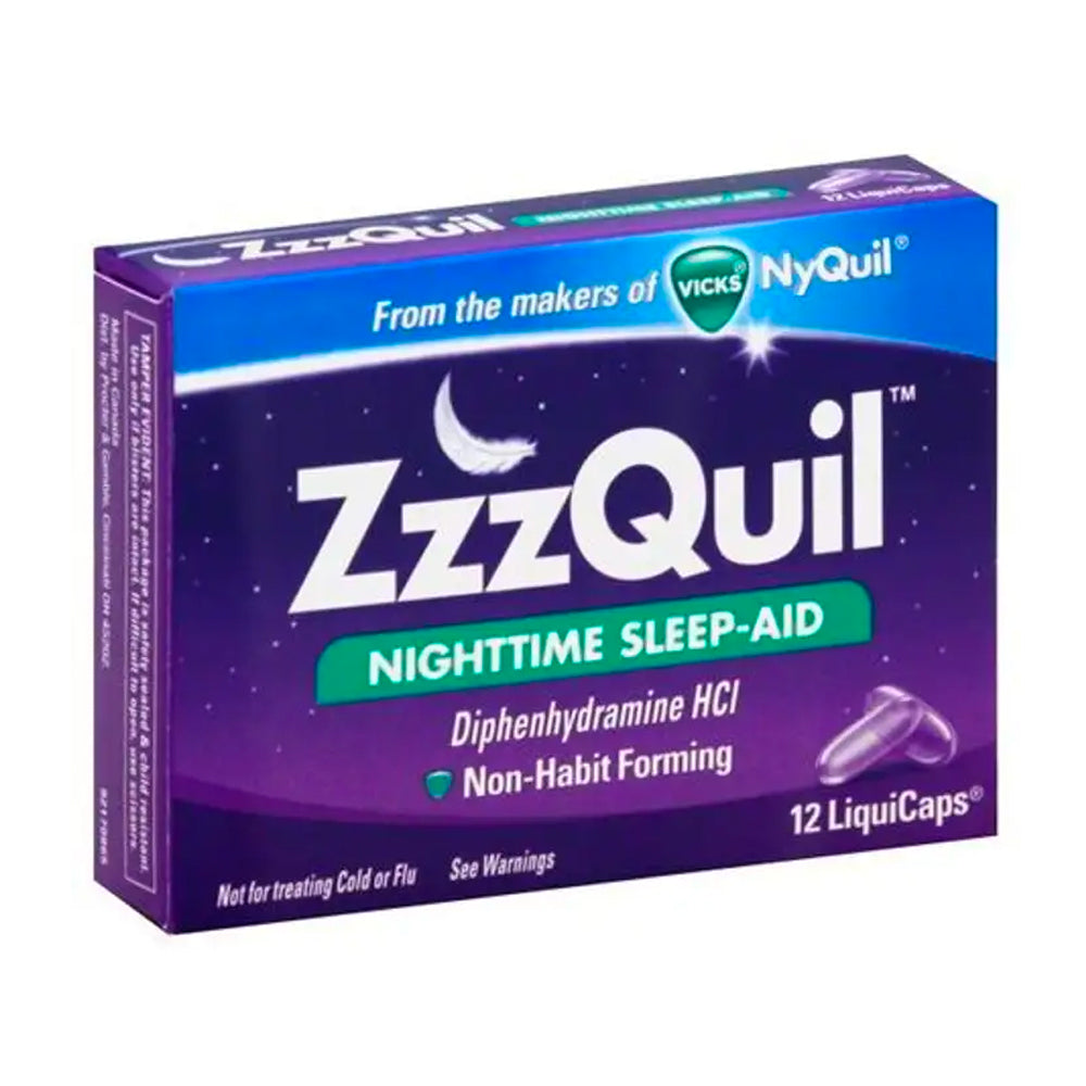 ZZZQUIL Over the Counter SLEEP AID 12 CT CAPS