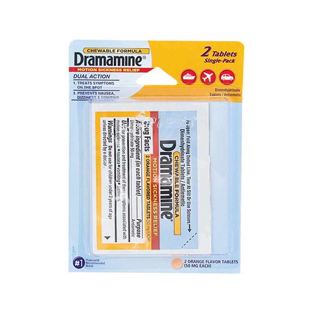 DRAMAMINE Over the Counter MOTION SICKNESS RELIEF 2 CT BLISTER