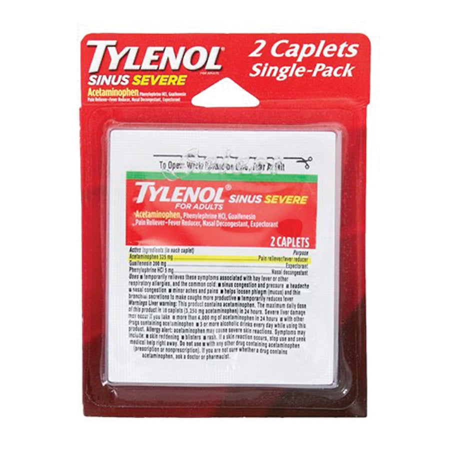 TYLENOL Over the Counter SEVERE SINUS RELIEF 2 CT CAPLETS