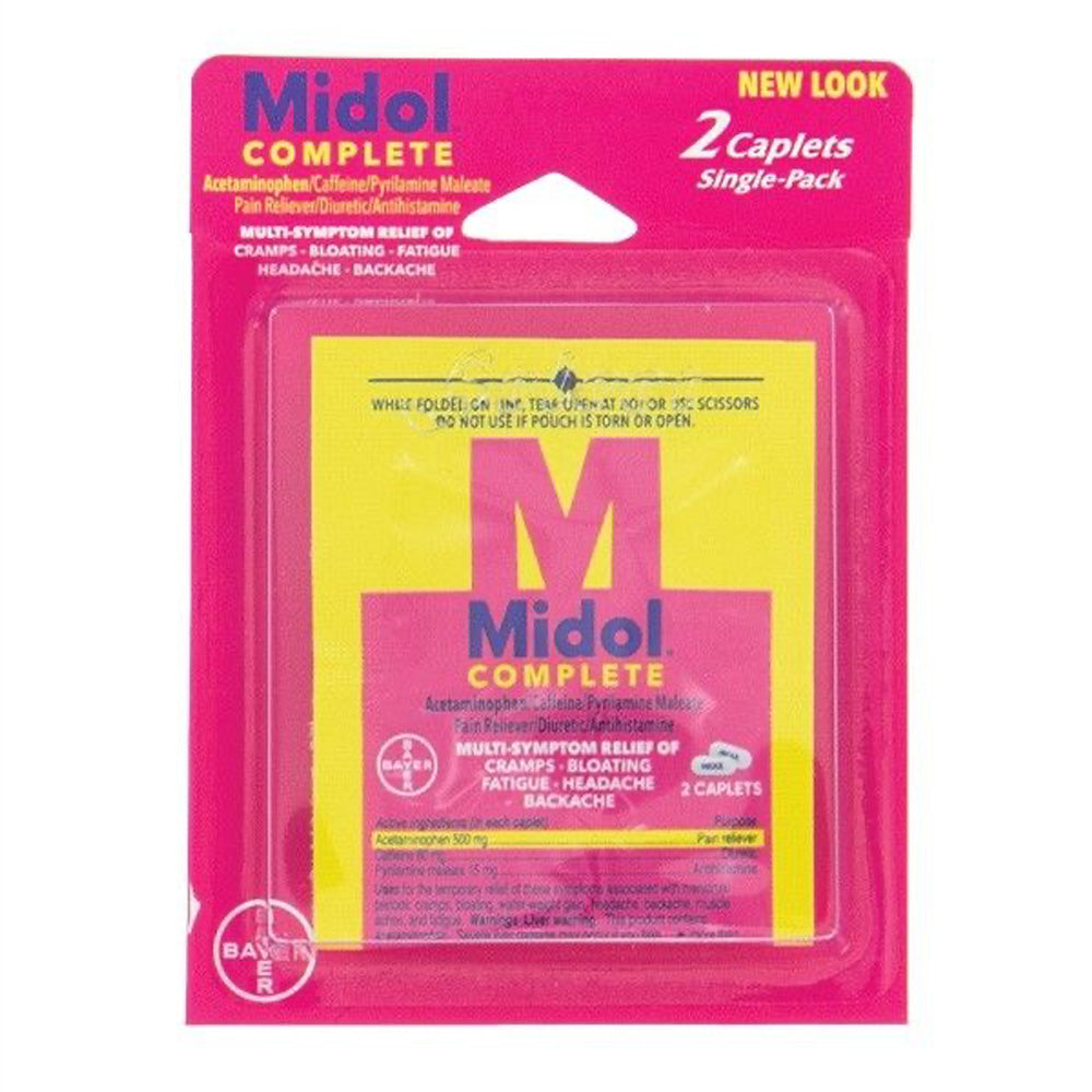MIDOL Over the Counter PAIN RELIEF CAPLETS 2 CT BLISTER
