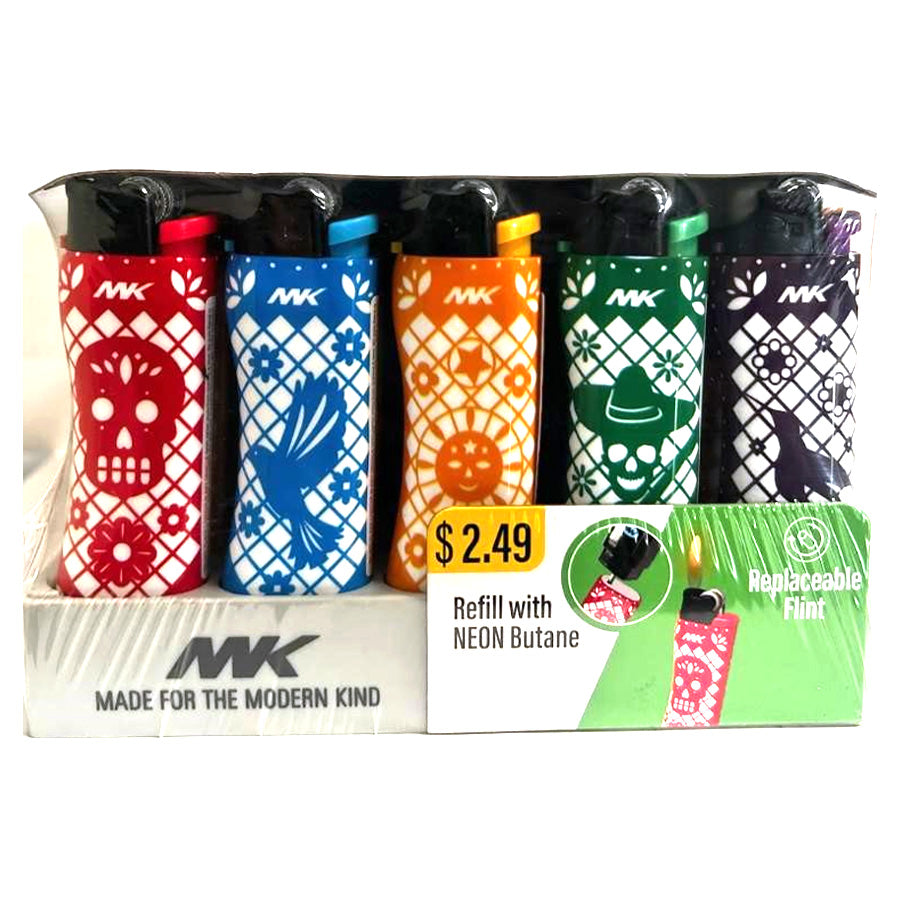 MK Lighters Lighter 1 CT GRIP PRO ZY-9G PAPEL PICADO