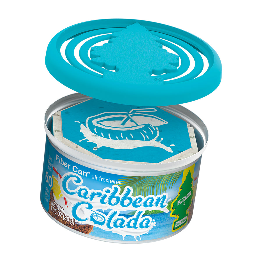 LITTLE TREE Car Air Fresheners 1 CT FIBER CAN CARIBBEAN COLADA