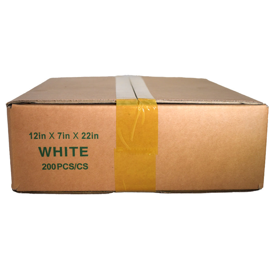 Unbranded Kitchenware & Trash Bags PLASTIC REUSABLE BAG 12 X 7 X 22 IN 200 CT 57 MIC (2.25 ML) WHITE