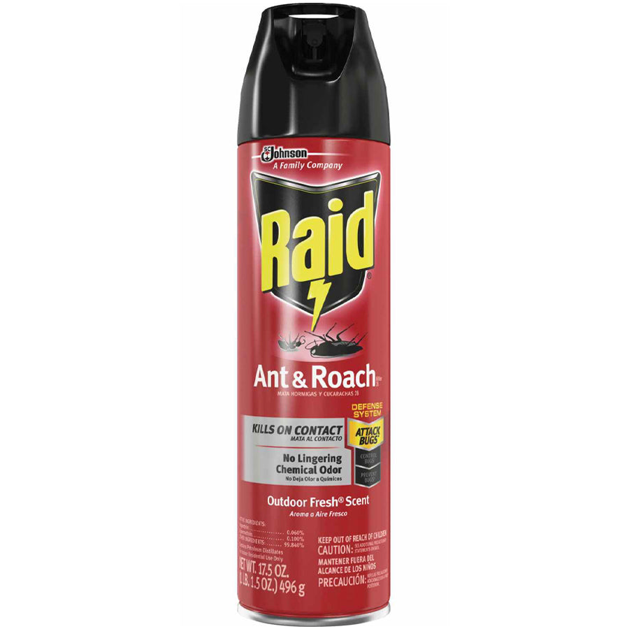 RAID Pest Control ANT & ROACH KILLER 17.5 OZ OUTDOOR FRESH