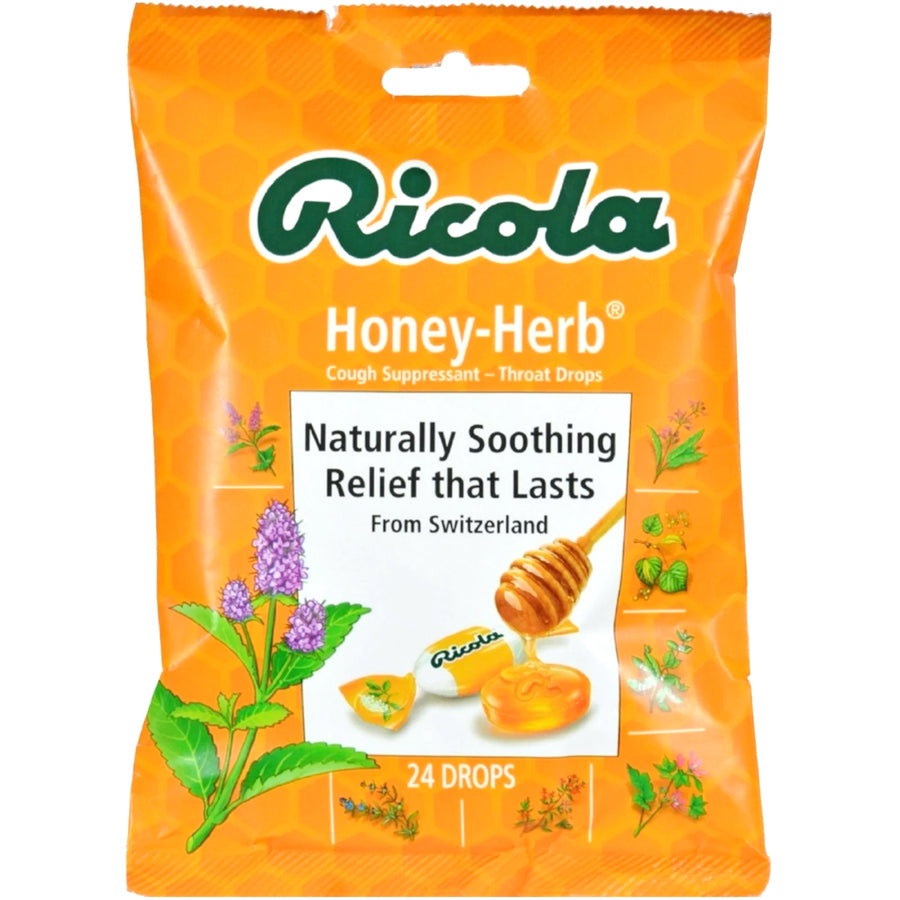 RICOLA Over the Counter COUGH DROPS 19 CT BAG HONEY HERB