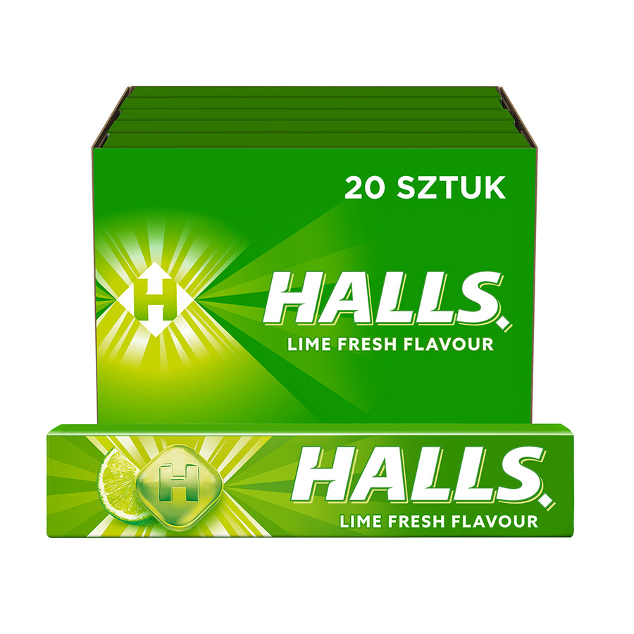 HALLS Over the Counter COUGH DROPS 9 CT LIME FRESH UK