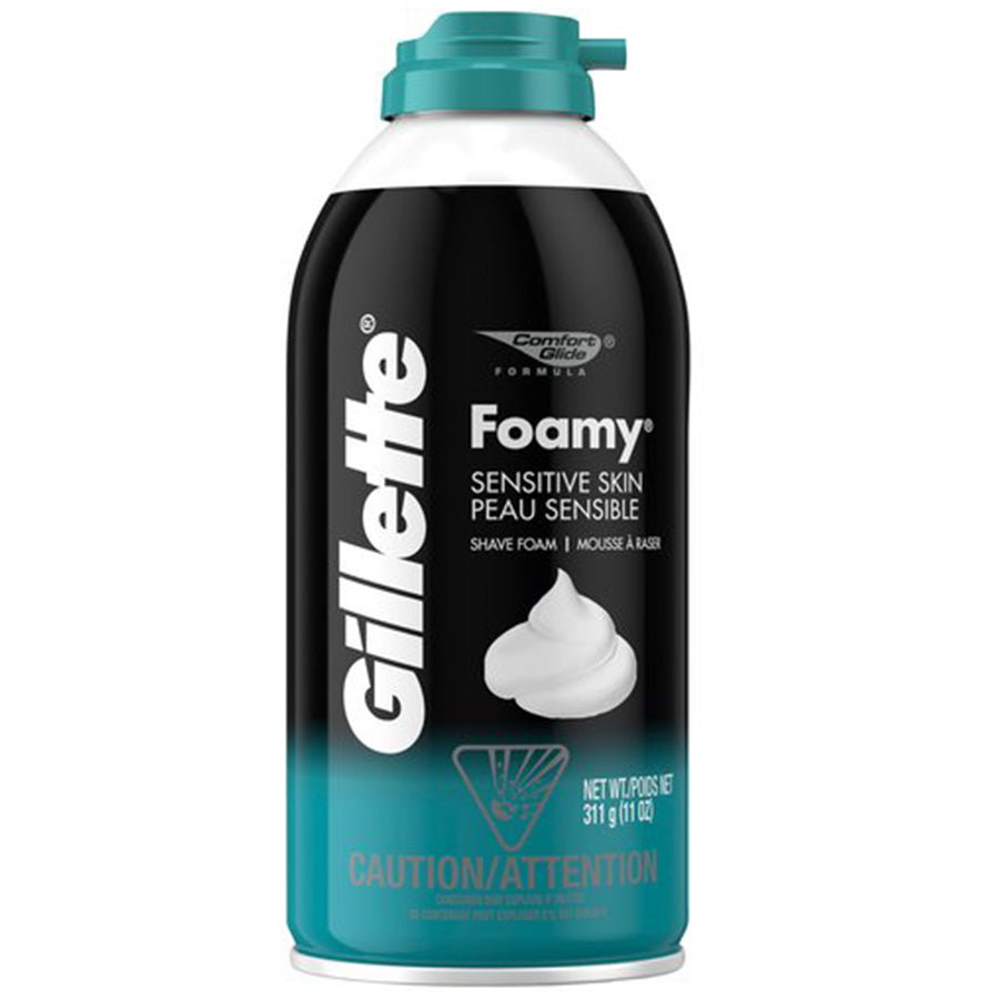 GILLETTE SHAVING FOAM 11 OZ SENSITIVE
