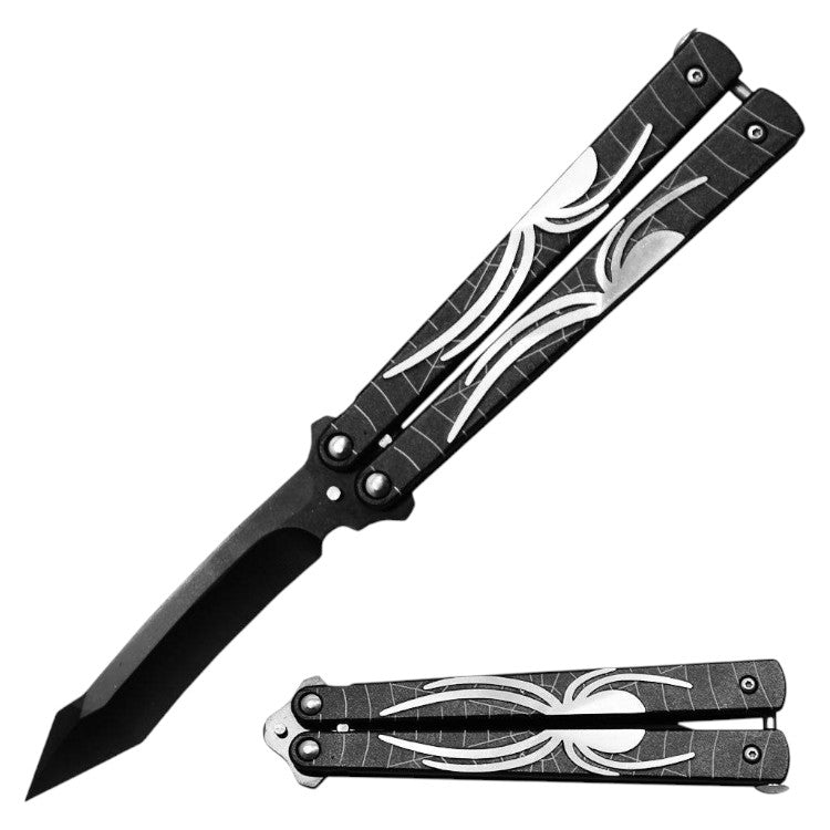 4.5" Spider Design Handle 4" Blade Folding Knife (NO SHARP BLADE)