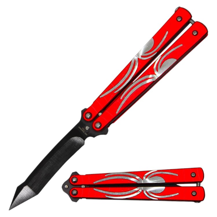 4.5" Spider Design Handle 4" Blade Folding Knife (NO SHARP BLADE)