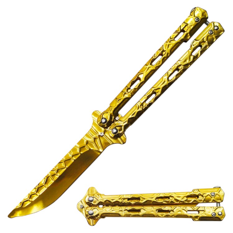 5" Metal Handle 4" Blade Folding Knife (NO SHARP BLADE)