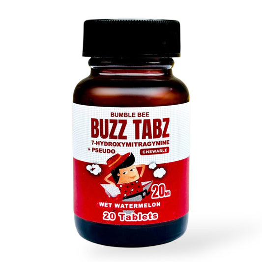 Bumble Bee Buzz Tabz 7-OH+Pseudo 20mg each Tablet - Wet Watermelon (20 CT Jar)