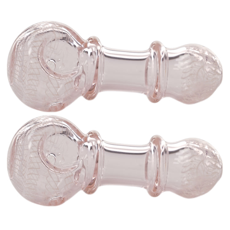 3" Pink Tube 2-Rim Ribbon Art Hand Pipe (Pack of 2) (DJ634)
