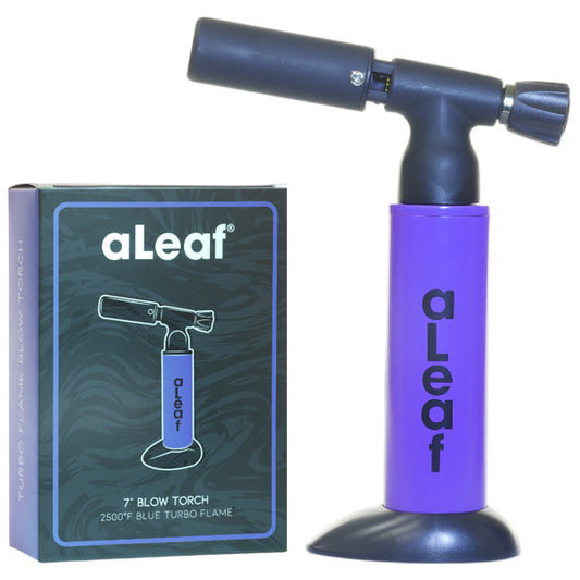 aLeaf Lighter Torch Blow Blue Turbo Flame 7.0"
