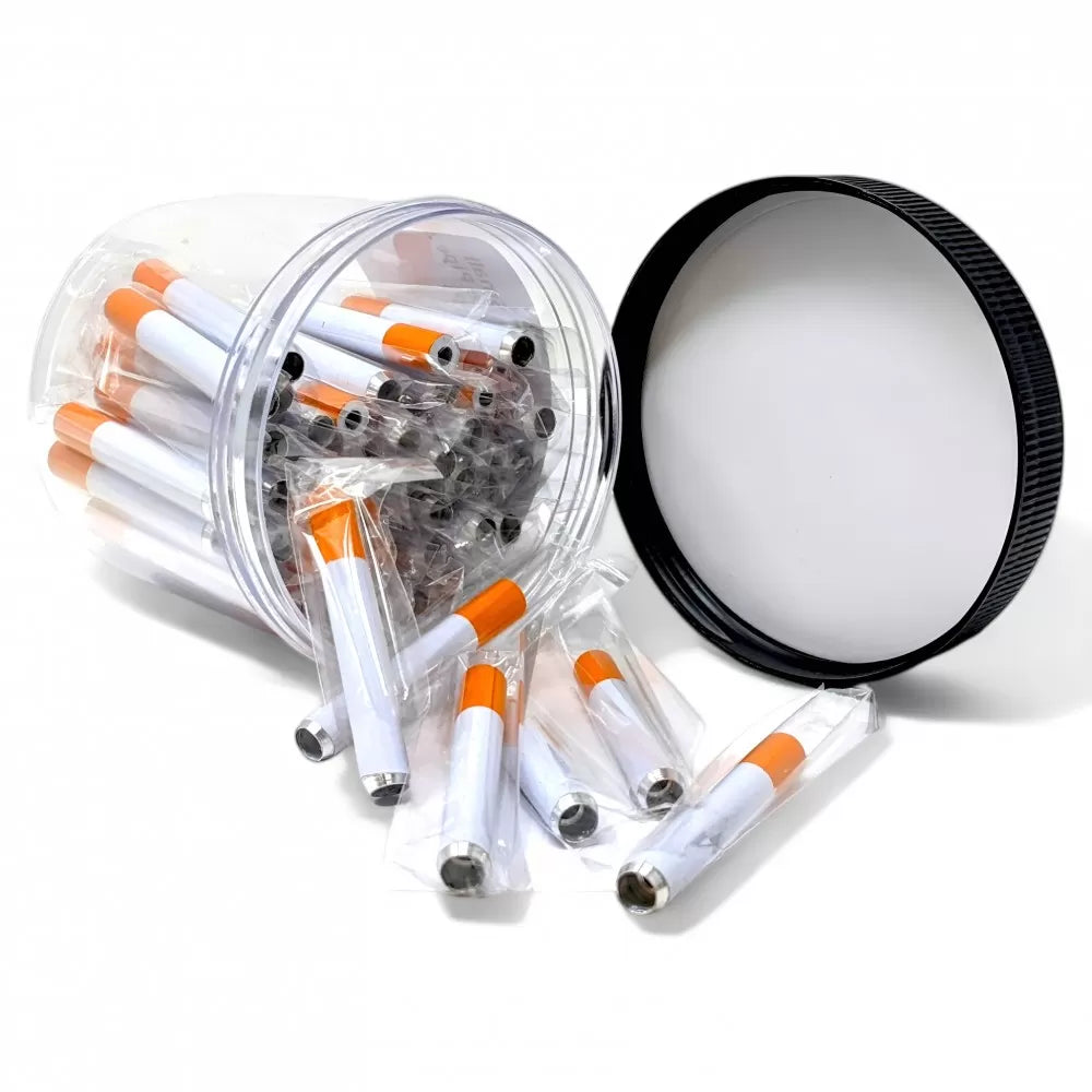 2” Compact Collection Small Regular Metal Cigarette Pipe (Pack of 50) (JAR50SMCP)
