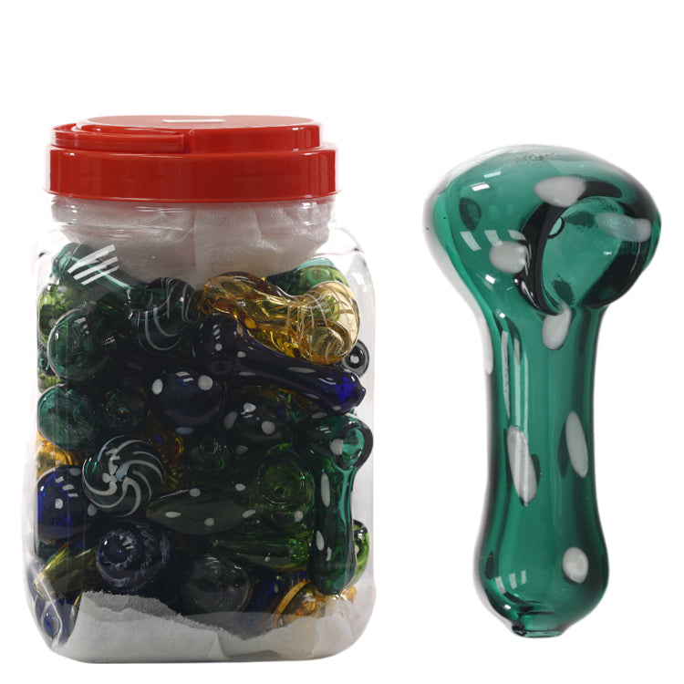 2.5" Assorted Color Tube Vibrant Hand Pipe (Pack of 60) (JAR60HP)
