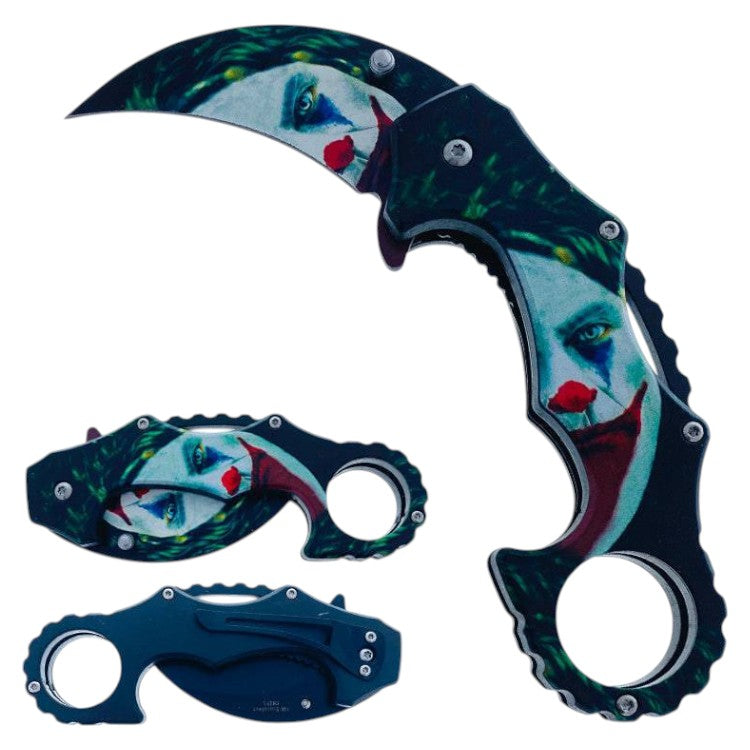 5.0" Fantasy Handle Assist-Open Karambit Folding Knife