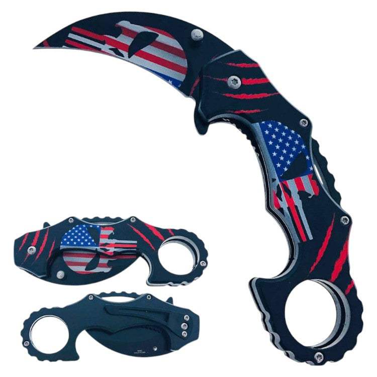 5.0" Fantasy Handle Assist-Open Karambit Folding Knife