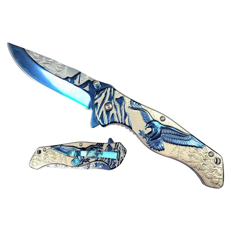 4.75" Titanium Eagle Mountain Range Assist-Open Pocket Knife