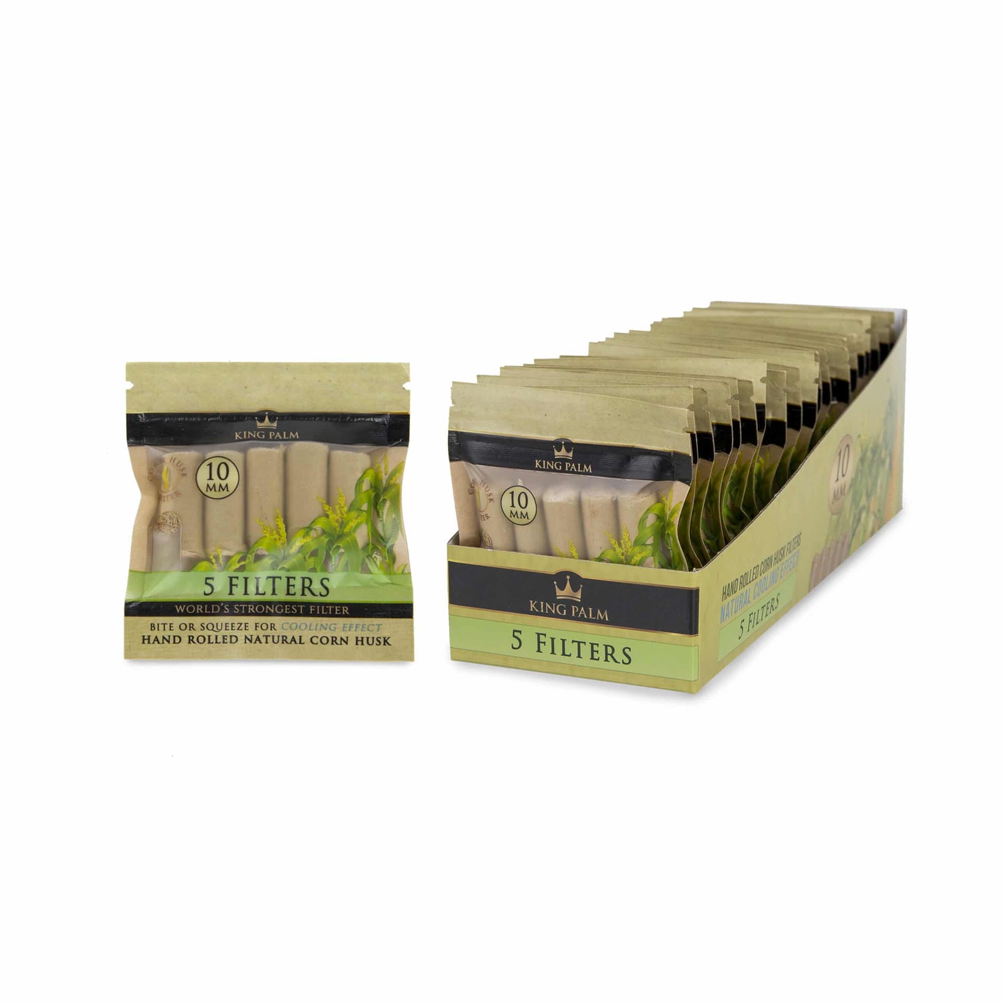 KING PALM Tips Corn Husk 10mm 5-pack 24ct