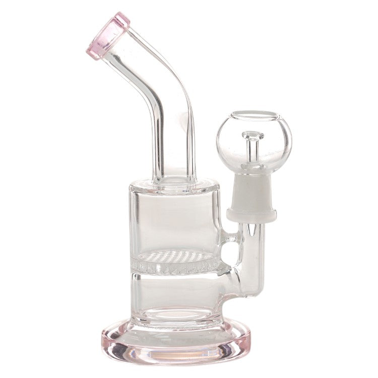 6" Color Trim Honeycomb Perc Water Pipe with Oil Dome (MIP602(O))